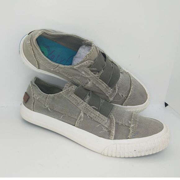 Blowfish Malibu Womens Pre-owned Light Gray Slip-on Sneakers - sz. 8M - Picture 1 of 6